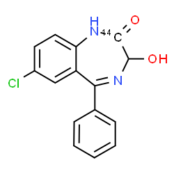 ChemSpider 2D Image | 7-Chloro-3-hydroxy-5-phenyl(2-~14~C)-1,3-dihydro-2H-1,4-benzodiazepin-2-one | C1414CH11ClN2O2