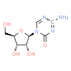 ChemSpider 2D Image | 4-Amino-1-(beta-D-ribofuranosyl)(4-~14~C)-1,3,5-triazin-2(1H)-one | C714CH12N4O5