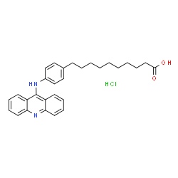 ChemSpider 2D Image | 10-[4-(9-Acridinylamino)phenyl]decanoic acid hydrochloride (1:1) | C29H33ClN2O2