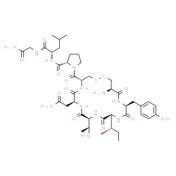 ChemSpider 2D Image | 1-{[(4R,7S,10S,13S,16S,19R)-19-Amino-7-(2-amino-2-oxoethyl)-13-[(2S)-2-butanyl]-16-(4-hydroxybenzyl)-10-(1-hydroxyethyl)-6,9,12,15,18-pentaoxo-1,2-dithia-5,8,11,14,17-pentaazacycloicosan-4-yl]carbonyl
}-L-prolyl-L-leucylglycinamide | C42H65N11O12S2