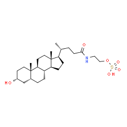 ChemSpider 2D Image | 2-{[(3alpha,5beta)-3-Hydroxy-24-oxocholan-24-yl]amino}ethyl hydrogen sulfate | C26H45NO6S
