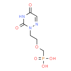 ChemSpider 2D Image | {[2-(3,5-Dioxo-4,5-dihydro-1,2,4-triazin-2(3H)-yl)ethoxy]methyl}phosphonic acid | C6H10N3O6P