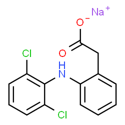 ChemSpider 2D Image | Natrium-{2-[(2,6-dichlorphenyl)amino]phenyl}acetat | C14H10Cl2NNaO2