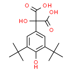 ChemSpider 2D Image | 2-(3,5-Di-tert-butyl-4-hydroxyphenyl)-2-hydroxymalonic acid | C17H24O6