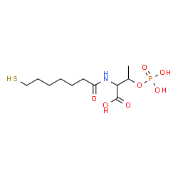 ChemSpider 2D Image | O-Phosphono-N-(7-sulfanylheptanoyl)threonine | C11H22NO7PS