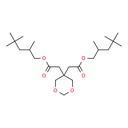 ChemSpider 2D Image | Bis(2,4,4-trimethylpentyl) 2,2'-(1,3-dioxane-5,5-diyl)diacetate | C24H44O6