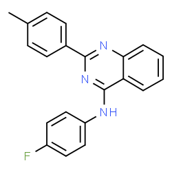 ChemSpider 2D Image | N-(4-Fluorophenyl)-2-(4-methylphenyl)-4-quinazolinamine | C21H16FN3