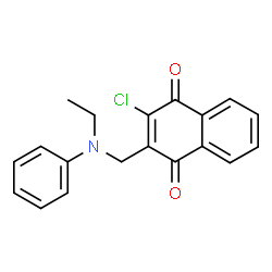 ChemSpider 2D Image | 2-Chloro-3-{[ethyl(phenyl)amino]methyl}-1,4-naphthoquinone | C19H16ClNO2