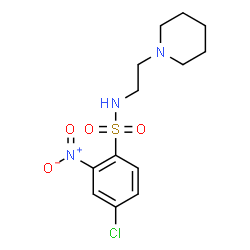ChemSpider 2D Image | 4-Chloro-2-nitro-N-[2-(1-piperidinyl)ethyl]benzenesulfonamide | C13H18ClN3O4S