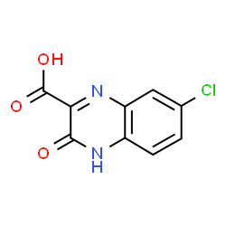 ChemSpider 2D Image | 7-Chloro-3-oxo-3,4-dihydro-2-quinoxalinecarboxylic acid | C9H5ClN2O3