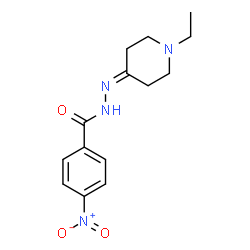 ChemSpider 2D Image | N'-(1-Ethyl-4-piperidinylidene)-4-nitrobenzohydrazide | C14H18N4O3