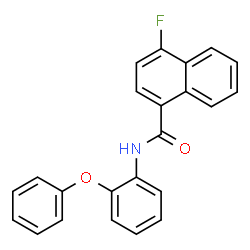 ChemSpider 2D Image | 4-Fluoro-N-(2-phenoxyphenyl)-1-naphthamide | C23H16FNO2