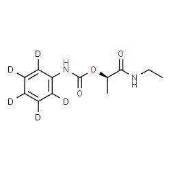 ChemSpider 2D Image | (2R)-1-(Ethylamino)-1-oxo-2-propanyl (~2~H_5_)phenylcarbamate | C12H11D5N2O3