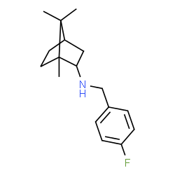 ChemSpider 2D Image | N-(4-Fluorobenzyl)-1,7,7-trimethylbicyclo[2.2.1]heptan-2-amine | C17H24FN