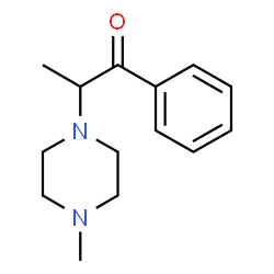 ChemSpider 2D Image | 2-(4-Methyl-1-piperazinyl)-1-phenyl-1-propanone | C14H20N2O