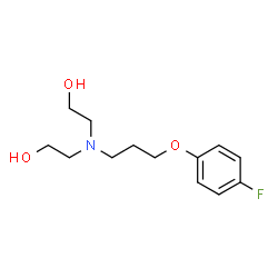 ChemSpider 2D Image | 2,2'-{[3-(4-Fluorophenoxy)propyl]imino}diethanol | C13H20FNO3