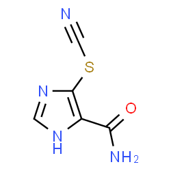 ChemSpider 2D Image | 5-Carbamoyl-1H-imidazol-4-yl thiocyanate | C5H4N4OS