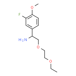 ChemSpider 2D Image | 2-(2-Ethoxyethoxy)-1-(3-fluoro-4-methoxyphenyl)ethanamine | C13H20FNO3