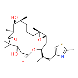 ChemSpider 2D Image | (1S,3S,7R,10S,11S,12S,16R)-7,11-Dihydroxy-8,8,10,12,16-pentamethyl-3-[1-(2-methyl-1,3-thiazol-4-yl)-1-propen-2-yl]-4,17-dioxabicyclo[14.1.0]heptadecane-5,9-dione | C27H41NO6S