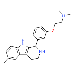 ChemSpider 2D Image | N,N-Dimethyl-2-[3-(6-methyl-2,3,4,9-tetrahydro-1H-beta-carbolin-1-yl)phenoxy]ethanamine | C22H27N3O