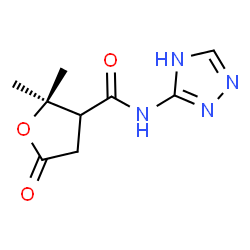 ChemSpider 2D Image | 2,2-Dimethyl-5-oxo-N-(4H-1,2,4-triazol-3-yl)tetrahydro-3-furancarboxamide | C9H12N4O3