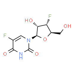 ChemSpider 2D Image | 3'-Deoxy-3',5-difluorouridine | C9H10F2N2O5
