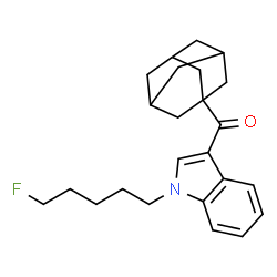 ChemSpider 2D Image | Adamantan-1-yl[1-(5-fluoropentyl)-1H-indol-3-yl]methanone | C24H30FNO