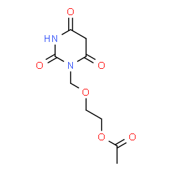 ChemSpider 2D Image | 2-[(2,4,6-Trioxotetrahydro-1(2H)-pyrimidinyl)methoxy]ethyl acetate | C9H12N2O6