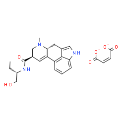 ChemSpider 2D Image | (6aR,9R)-N-[(1S)-1-(hydroxymethyl)propyl]-7-methyl-6,6a,8,9-tetrahydro-4H-indolo[4,3-fg]quinoline-9-carboxamide;(Z)-but-2-enedioate | C24H27N3O6