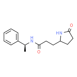 ChemSpider 2D Image | 3-(5-Oxo-2-pyrrolidinyl)-N-[(1S)-1-phenylethyl]propanamide | C15H20N2O2