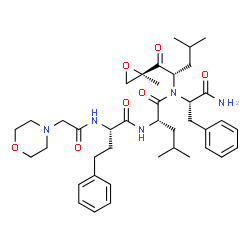 ChemSpider 2D Image | N-{(2S)-2-[(4-Morpholinylacetyl)amino]-4-phenylbutanoyl}-L-leucyl-Nalpha-{(2S)-4-methyl-1-[(2R)-2-methyl-2-oxiranyl]-1-oxo-2-pentanyl}-L-phenylalaninamide | C40H57N5O7