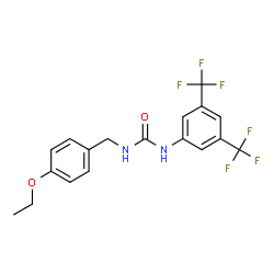 ChemSpider 2D Image | 1-[3,5-Bis(trifluoromethyl)phenyl]-3-(4-ethoxybenzyl)urea | C18H16F6N2O2