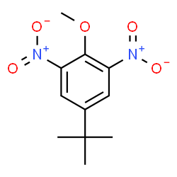 ChemSpider 2D Image | 4-Tert-butyl-2,6-dinitroanisole | C11H14N2O5