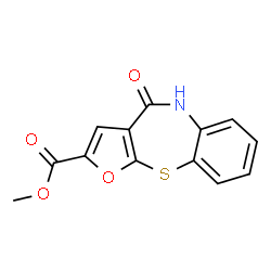 ChemSpider 2D Image | Methyl 4-oxo-4,5-dihydrofuro[2,3-b][1,5]benzothiazepine-2-carboxylate | C13H9NO4S