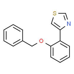ChemSpider 2D Image | 4-[2-(Benzyloxy)phenyl]-1,3-thiazole | C16H13NOS