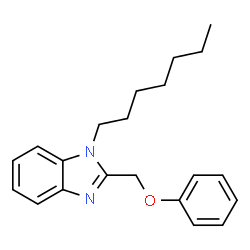 ChemSpider 2D Image | 1-Heptyl-2-(phenoxymethyl)-1H-benzimidazole | C21H26N2O