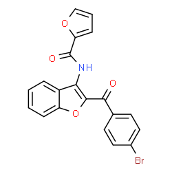 ChemSpider 2D Image | N-[2-(4-Bromobenzoyl)-1-benzofuran-3-yl]-2-furamide | C20H12BrNO4