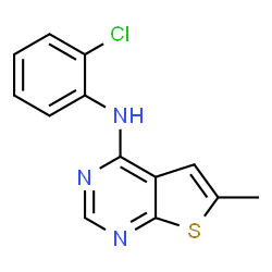 ChemSpider 2D Image | N-(2-Chlorophenyl)-6-methylthieno[2,3-d]pyrimidin-4-amine | C13H10ClN3S