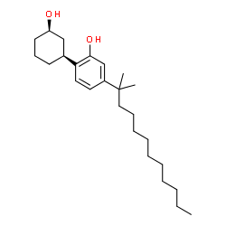ChemSpider 2D Image | 2-[(1S,3R)-3-Hydroxycyclohexyl]-5-(2-methyl-2-dodecanyl)phenol | C25H42O2