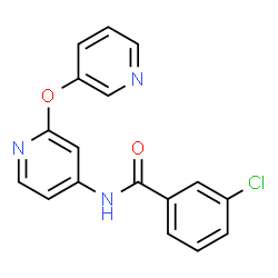 ChemSpider 2D Image | 3-Chloro-N-[2-(3-pyridinyloxy)-4-pyridinyl]benzamide | C17H12ClN3O2