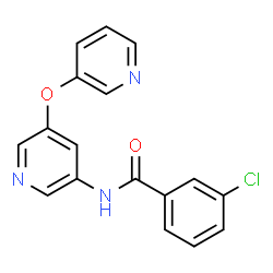 ChemSpider 2D Image | 3-Chloro-N-[5-(3-pyridinyloxy)-3-pyridinyl]benzamide | C17H12ClN3O2