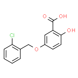 ChemSpider 2D Image | 5-[(2-Chlorobenzyl)oxy]-2-hydroxybenzoic acid | C14H11ClO4