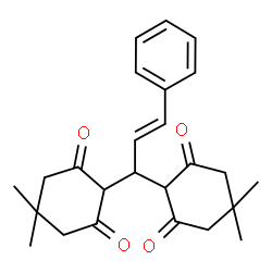 ChemSpider 2D Image | 2,2'-[(1E)-1-Phenyl-1-propene-3,3-diyl]bis(5,5-dimethyl-1,3-cyclohexanedione) | C25H30O4
