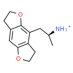 ChemSpider 2D Image | (2S)-1-(2,3,6,7-Tetrahydrofuro[2,3-f][1]benzofuran-4-yl)-2-propanaminium | C13H18NO2