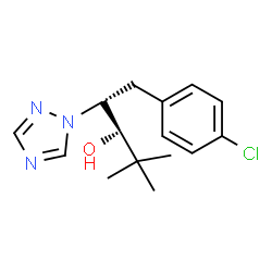ChemSpider 2D Image | 1-(4-Chlorophenyl)-4,4-dimethyl-2-(1H-1,2,4-triazol-1-yl)-3-pentanol | C15H20ClN3O