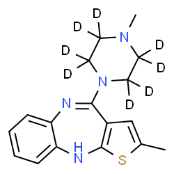 ChemSpider 2D Image | OLANZAPINE-D8 | C17H12D8N4S