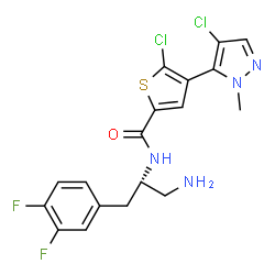 ChemSpider 2D Image | Afuresertib | C18H16Cl2F2N4OS