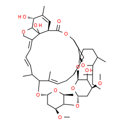 ChemSpider 2D Image | (1'R,2R,4'S,10'E,14'E,16'E,21'R)-6-sec-Butyl-21',24'-dihydroxy-5,11',13',22'-tetramethyl-2'-oxo-3,4,5,6-tetrahydrospiro[pyran-2,6'-[3,7,19]trioxatetracyclo[15.6.1.1~4,8~.0~20,24~]pentacosa[10,14,16,22
]tetraen]-12'-yl (4xi)-2,6-dideoxy-4-O-[(4xi)-2,6-dideoxy-3-O-methyl-alpha-L-threo-hexopyranosyl]-3-O-methyl-alpha-L-threo-hexopyranoside | C48H74O14