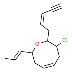 ChemSpider 2D Image | (5Z)-3-Chloro-2-[(2Z)-2-penten-4-yn-1-yl]-8-[(1E)-1-propen-1-yl]-3,4,7,8-tetrahydro-2H-oxocine | C15H19ClO