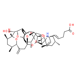 ChemSpider 2D Image | (4E)-5-[(2S,3aR,5R,5'R,6R,6''R,7aR)-2-{(R)-Hydroxy[(2R,3R,5S,6S)-2-hydroxy-3,5-dimethyl-6-{3-[(1'R,2S,2'R,3R,5R,6'R,8'S,10'S)-3,5,10'-trimethyl-8'H-spiro[piperidine-2,4'-[3,7,12]trioxatricyclo[6.3.1.0
~2,6~]dodecan]-8'-yl]-1-propen-2-yl}tetrahydro-2H-pyran-2-yl]methyl}-6-methyl-2,3,3',3'',3a,4',6,6'',7,7a-decahydrodispiro[furo[3,2-b]pyran-5,2'-furan-5',2''-pyran]-6''-yl]-4-pentenoic acid | C47H71NO12